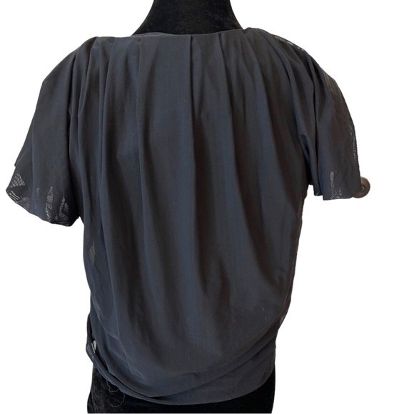 Hilton Hollis Black Pleated Shrug Top - Picture 4 of 5